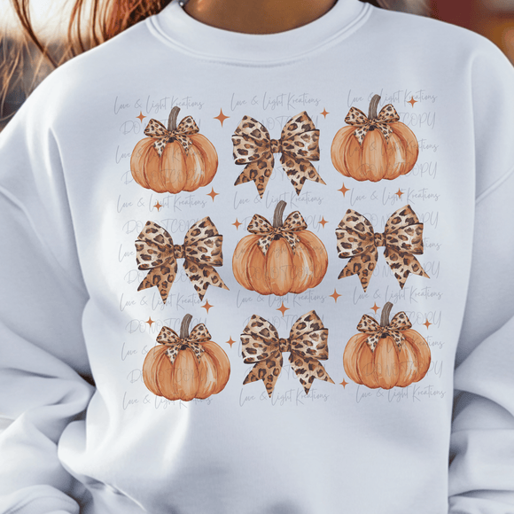 Leopard Coquette Bow Pumpkin