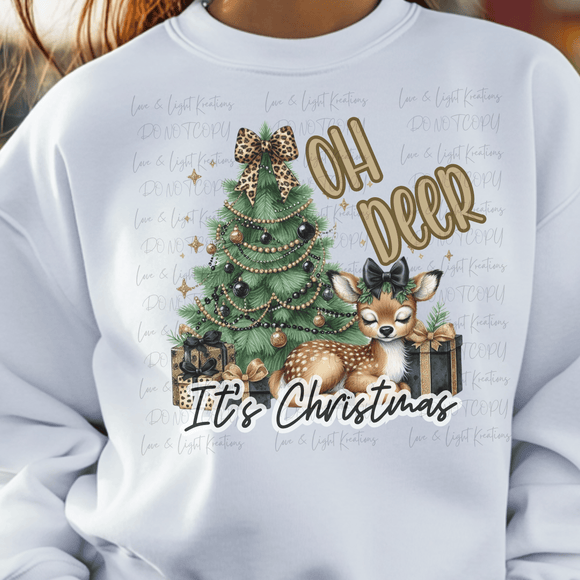 Leopard Print Oh Deer Christmas