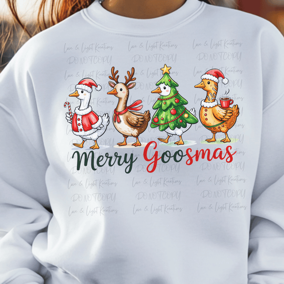Merry Goosmas Walking Geese
