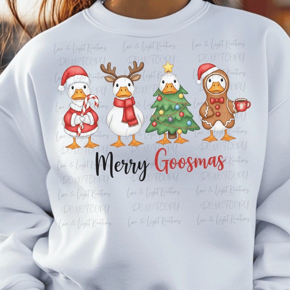 Merry Goosmas Posing Geese