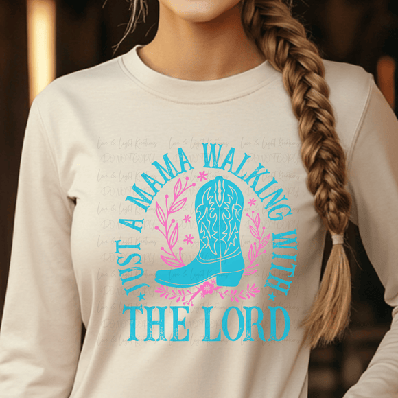 Just A MAMA Walking with the Lord Bright Colors