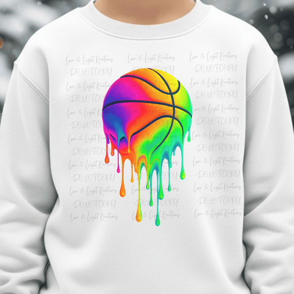 Neon Basketball Ice Cream Drip
