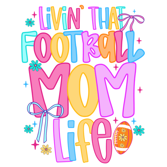 Neon Football Mom