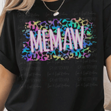 Neon Leopard Print Memaw