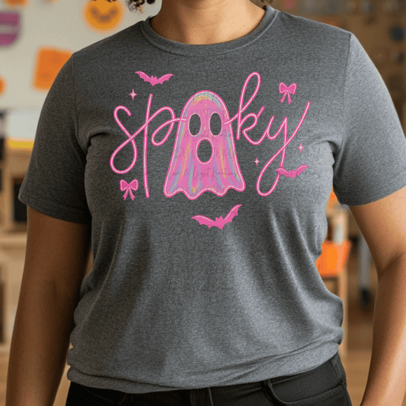 Neon Pink Spooky Ghost