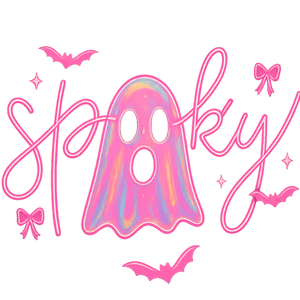 Neon Pink Spooky Ghost
