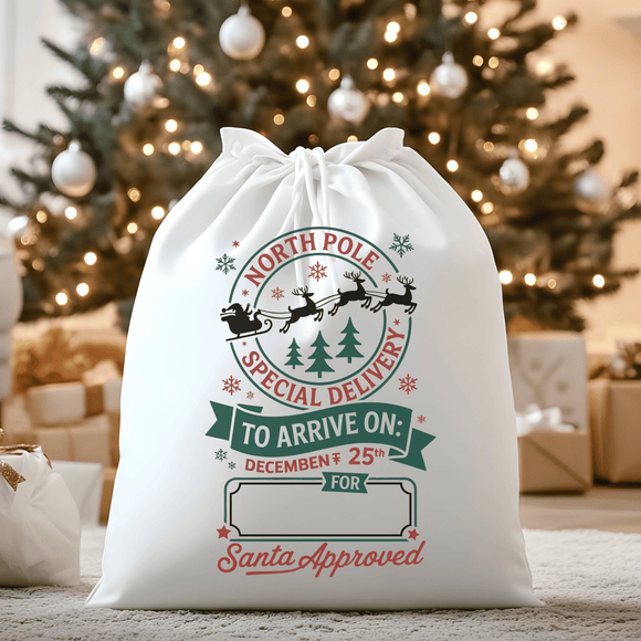 North Pole Special Delivery Santa Sack