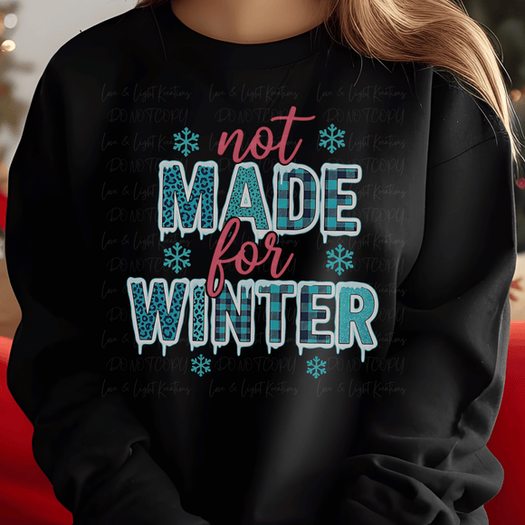 Not Made for Winter Teal, Black and Coral