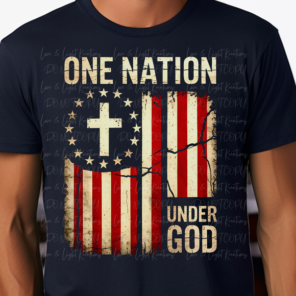 One Nation Under God American Flag