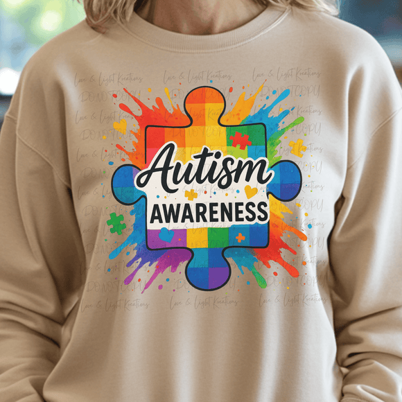 Paint Splatter Autism Awareness