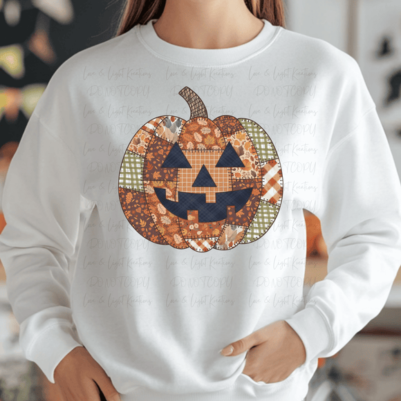 Patchwork Jack-O-Lantern