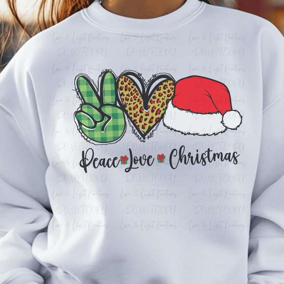 Peace Love and Christmas Trucker Hat Patch