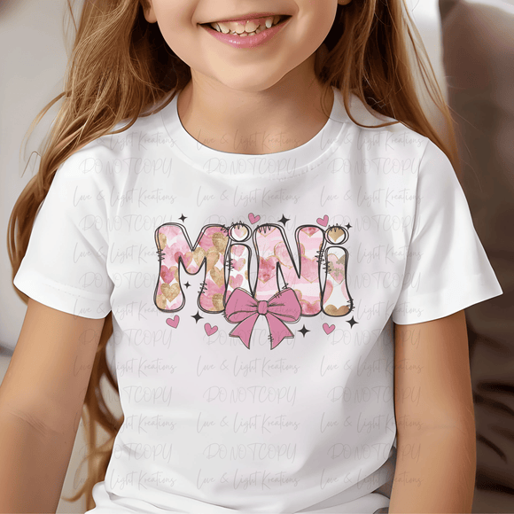 Pink Heart Print Mini with Bow