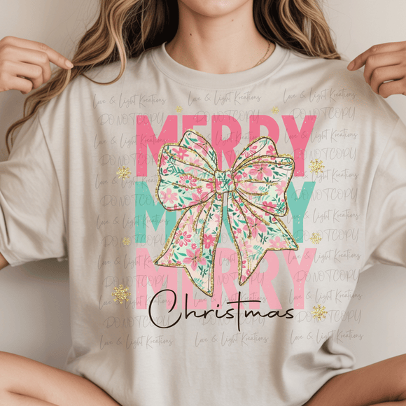 Pink Merry Christmas