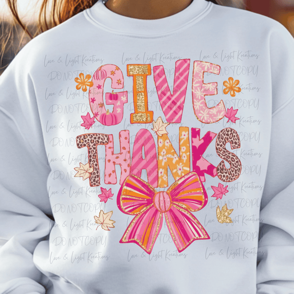 Pink Preppy Give Thanks