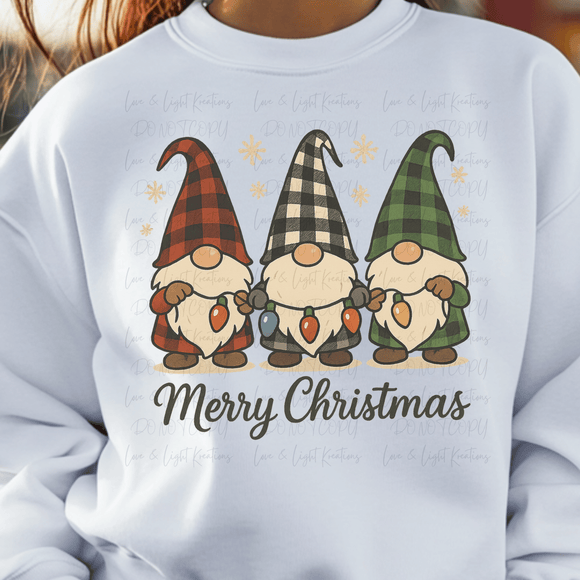 Plaid Merry Christmas Gnomes
