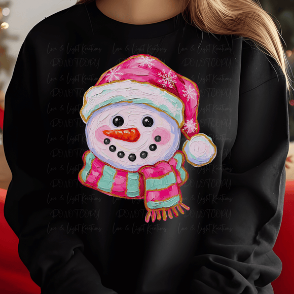 Preppy Faux Paint Snowman