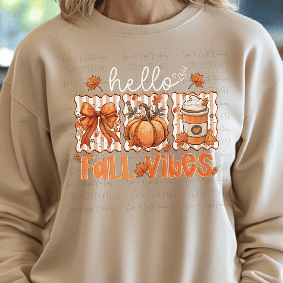Preppy Hello Fall Vibes Stamps