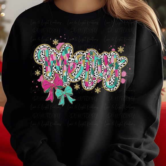 Preppy Merry Teal and Pink with Bows