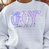 Preppy Purple Patchwork Joy