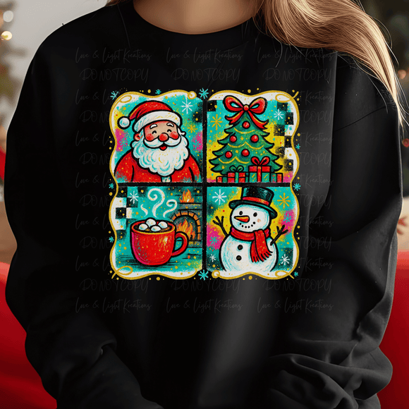 Preppy Retro Christmas Squares