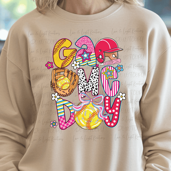 Preppy Softball Game Day