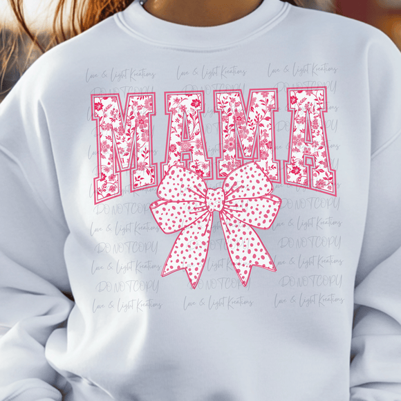 Red Floral Mama with Bow