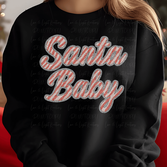 Red and White Striped Santa Baby