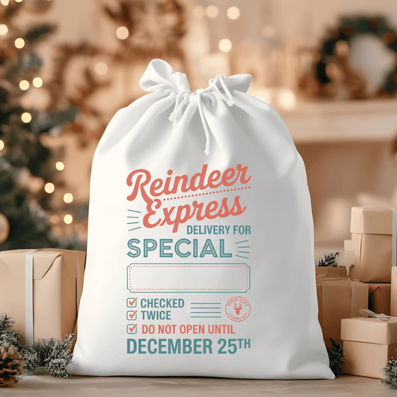 Reindeer Express Delivery for Special Santa Sack