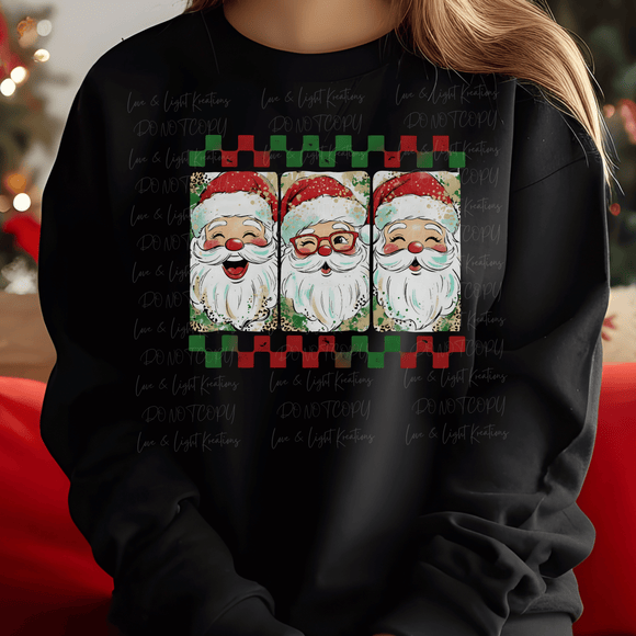 Retro Red and Green Santa