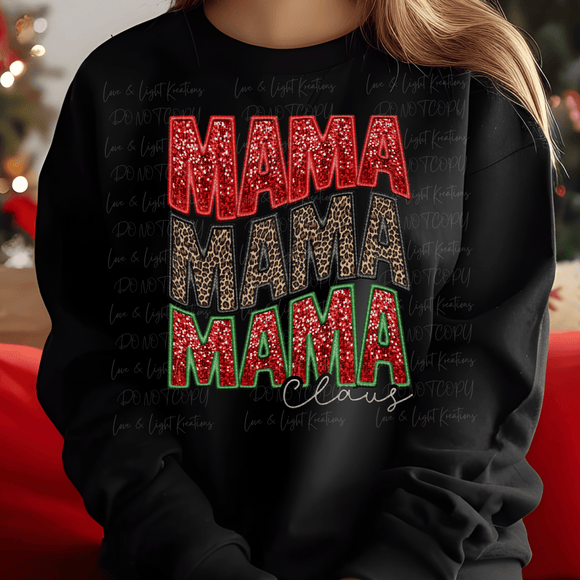 Sequin Mama Claus - white