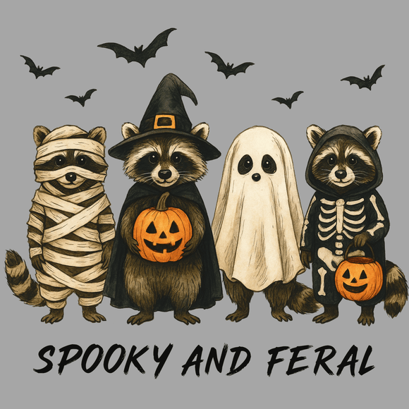 Spooky and Ferral Raccoons