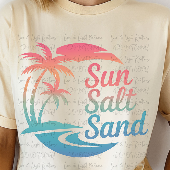 Sun Salt Sand Palm Trees