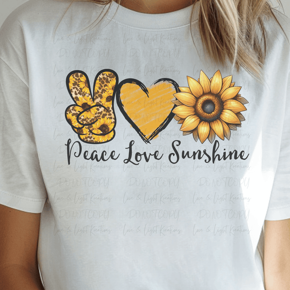 Sunflower Peace Love and Sunshine