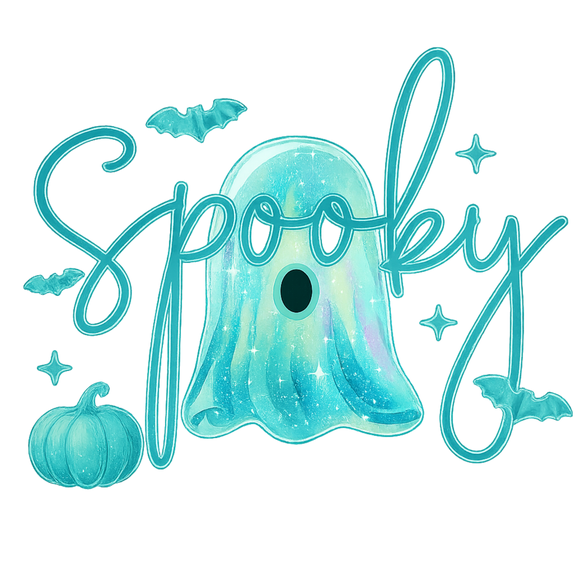 Teal Spooky Ghost