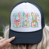 Three Paint Stroke Easter Bunnies with Coquette Bows