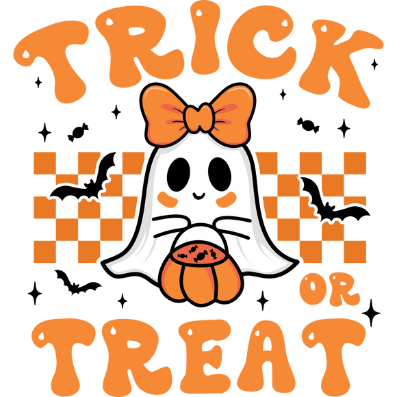 Trick or Treat Checkered with Bow