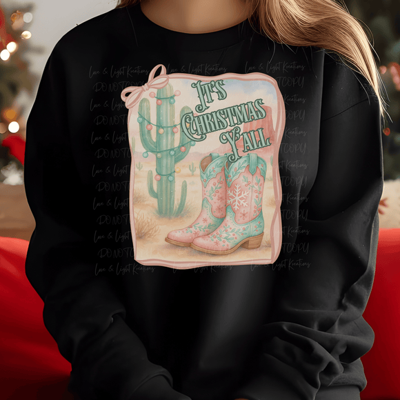 Western Christmas Boots Stamp