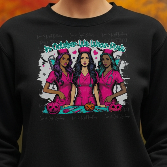 We wear Pink Halloween Nurses