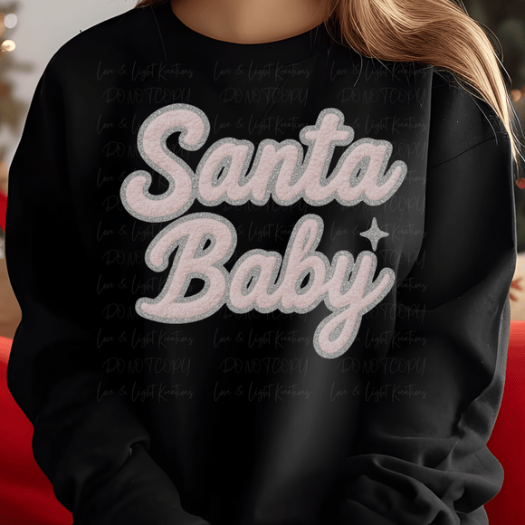 White and Silver Santa Baby