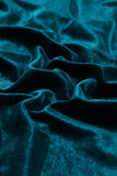 Notched Long Sleeve Velvet Top